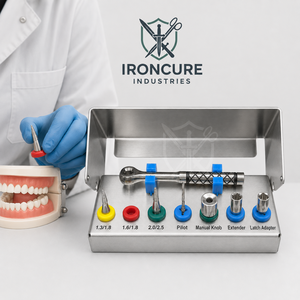 Kit professionnel de 10 pièces pour la préparation d'éclats osseux dentaires avec butées de profondeur, collecteur d'os, fraise trephine et extracteur - Product Image 3
