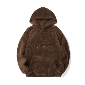 Sweat-shirt à capuche en molleton pour homme, coupe classique, couleur unie, décontracté, hiver, respirant, style tricoté, brodé, teint uni - Product Image 4