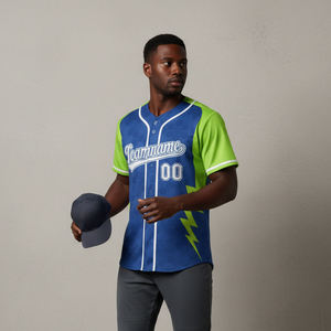 Conjuntos de Camisetas de Béisbol Sublimadas de Poliéster Personalizadas de Última Tendencia, Camisetas de Manga Corta Transpirables y Antibacterianas para Hombre, Color y Nombre Personalizables - Product Image 6