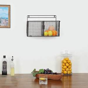 Cesta de Almacenamiento Rectangular Profunda de Alambre Metálico, Organizador Resistente para Estantes del Hogar - Product Image 4