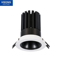 Anti-éblouissement avec Tuya Zigbee Triac 0-10V 20W Led Dali Dimmable Downlight LED COB Spot encastré Spot Led Noir