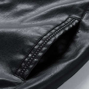 Veste en similicuir pour homme NESTA SPORTS, coupe ajustée, décontractée, style baseball, en cuir PU, légère, grande taille, vêtements d'extérieur - Product Image 6