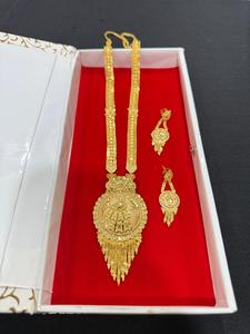 Classic 24K <b>Gold</b> Plated Necklace and Earring <b>Set</b> with Tassel Design for Women Wedding <b>Jewelry</b> Design Ethnic <b>Jewelry</b> <b>set</b> - Product Image 2