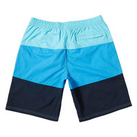 Shorts de Baño Personalizados para Hombre, Secado Rápido, Diseño de Bloques de Color Azul, Fabricación Directa de Sialkot, Ropa de Playa de Alta Calidad