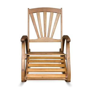 Silla Mecedora Moderna y Resistente de Madera de Teca Sólida con Impresión Láser para Exteriores, Silla Mecedora de Lujo para Jardín, Patio, Resort, Hotel, Villa - Product Image 3