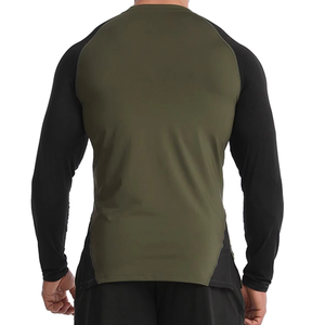 T-shirt de compression à manches longues pour homme, tissu doux et élastique, contrôle de l'humidité, soutien musculaire, OEM ODM, marque privée, vente en gros - Product Image 6