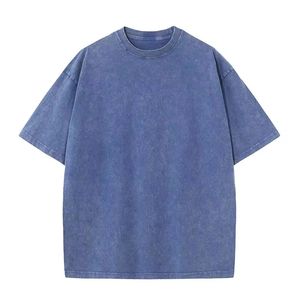 Camiseta de Hombre, Corte Ajustado, Estilo Vintage, Diseño Sólido, 100% Algodón Grueso, Tallas Grandes, Estilo Urbano, Hombros Caídos, Protección UV, Transpirable - Product Image 4