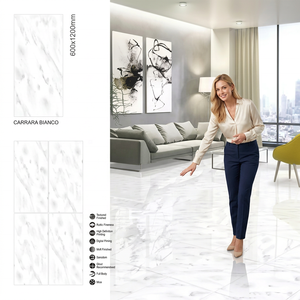 24x48 Calacata Pearl Glossy 60x120 Esmaltado Pulido 600x1200mm Porcelana 2x4 Piso Cerámica Azulejos vitrificados Uso en interiores y exteriores - Product Image 5