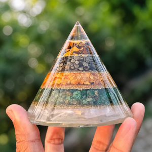 Organicgems <b>Orgonite</b> Money Magnet Cone | Amethyst Crystal | EMF Protection | Wealth Abundance Energy | Healing | Spiritual Gift - Product Image 1