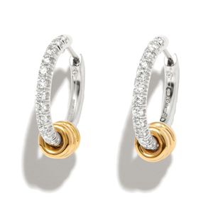 Pendientes Minimalistas Tipo Huggie, Plata 925, Chapados en Oro de 18K, con Diamantes en Canal, Geométricos, para Uso Diario de Mujeres - Product Image 1