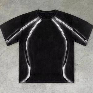 Top Trending 30MOQ Manufacturer T-<b>shirt</b> Vintage Airbrush Tee Heavyweight 100% Cotton <b>Patchwork</b> Dtg Print Boxy T <b>Shirt</b> Men - Product Image 4