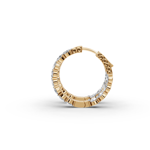 Lab-Grown Diamond Hoop <b>Earrings</b> <b>Red</b> Carpet EarHoops - Product Image 3