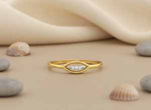 Anillo Minimalista de Oro de 10k Hecho a Mano con Diamante de Laboratorio VVS1, Diseño de Hoja, Joyería de Diseño Personalizado, Fabricante Saksham Jewels - Product Image 3