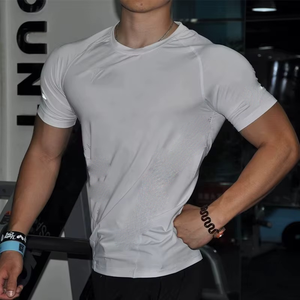 Camisetas Deportivas para Hombre al Por Mayor, de Alta Calidad, Transpirables, Ecológicas, para Gimnasio y Running, de Algodón y Poliéster, Cuello Redondo, OEM - Product Image 5