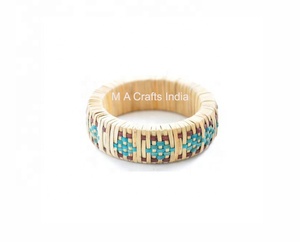 2021 Trendy High Quality Adjustable Bamboo Weave Cuff Fashionable Jewelry Bangles for <b>Girls</b> & Women - Product Image 2