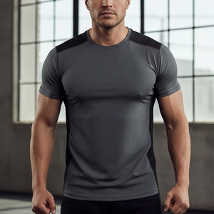 Camiseta ligera para hombre, transpirable, de manga corta, para entrenamiento físico, ejercicio y ropa deportiva diaria. - Product Image 2