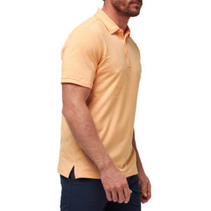 เสื้อถักแขนสั้นสีชมพูสำหรับผู้ชาย สีพื้น เรียบง่าย เป็นมิตรกับสิ่งแวดล้อม มีโลโก้ด้านหน้า ราคาสมเหตุสมผล - Product Image 5