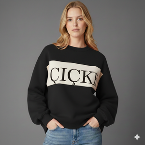 Suéter de Punto Largo Estampado para Mujer, Cuello Alto, Estilo Holgado, Informal, con un Look Minimalista y Elegante - Product Image 1