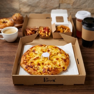 Boîte à <span class=keywords><strong>pizza</strong></span> ronde personnalisée en carton ondulé, emballage pour <span class=keywords><strong>pizza</strong></span> en forme de <span class=keywords><strong>cercle</strong></span>, boîte de <span class=keywords><strong>livraison</strong></span> en gros - Product Image 3
