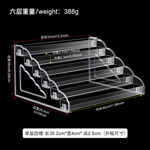 Nail polish display <b>shelf</b> <b>desktop</b> cosmetics lipstick box transparent acrylic ladder <b>shelf</b> - Product Image 3