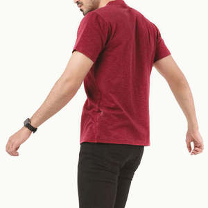 HIFFU SPORTS WEAR Camiseta de Manga Larga para Hombre, Color Rojo Sólido, Cuello Redondo, Corte Regular, Informal, 100% Algodón Tejido, Logotipo Personalizado, Secado Rápido - Product Image 3