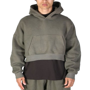 Hoodie Minimaliste Oversize en Coton Molletonné 350 GSM, Pull Uni Personnalisable avec Logo, Unisexe, Luxe, Grammage Lourd pour Homme - Product Image 1