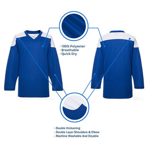 Camiseta de hockey sobre hielo unisex de manga larga, sublimación, 100% poliéster, ropa deportiva personalizada, camisetas de hockey sobre hielo para equipos. - Product Image 6