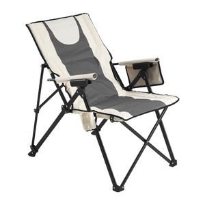 Chaise de camping pliante à dossier haut pour l'extérieur, 3 positions inclinables, entièrement rembourrée, capacité de charge de 260 lb - Product Image 1
