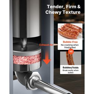 Insaccatrice Manuale a Doppia Velocità per Uso Intensivo, 11 LBS/5 L, Verticale, per Insaccati, in Acciaio Inossidabile - Product Image 3