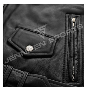 Veste en cuir de vachette véritable pour femme, style slim, streetwear, veste de motard avec ceinture, vêtements d'extérieur pour femme, printemps-automne - Product Image 5