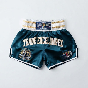 Trade Excel Impex Pantalones Cortos Tailandeses para Hombre Más Vendidos, de Secado Rápido, Transpirables, Ecológicos, 100% Poliéster, Ropa de Artes Marciales Personalizable - Product Image 4