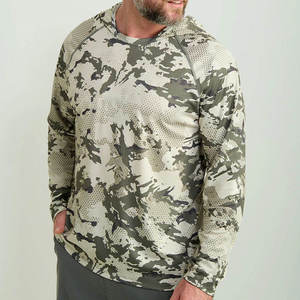 เสื้อตกปลาแขนยาวลายพรางสำหรับผู้ชาย UPF 50 ผ้าโพลีเอสเตอร์ระบายอากาศได้ดี - Product Image 1