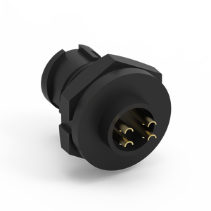 Conector Impermeable IP67 de Latón de 4 Pines con Carcasa de Nailon, Bloqueo Frontal y Tipo Soldadura - Product Image 2