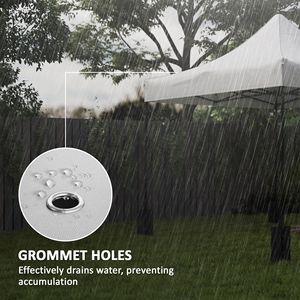 10FT X 10FT Replacement Canopy Top UPF50+ Protection <b>White</b> Pop up Canopy Tent with 4 <b>Sand</b> Bags Tent Accessories - Product Image 5