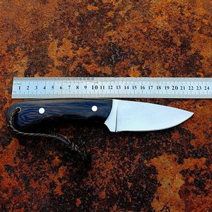 Premium Fixed Blade Hunting Knife with Wooden Handle Handmade Outdoor Survival Skinning Knife with <b>Leather</b> Sheath bulk order - Product Image 6