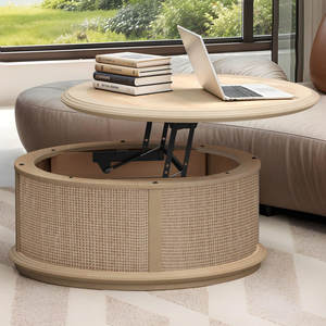 Breeze Rattan Lift-Top Coffee Table con elegante diseño de tambor Funcional y elegante - Product Image 2