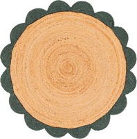 Tapis rond en jute fait main, tressé naturel, style bohème, rustique, pour salon, chambre, entrée, décoration de sol