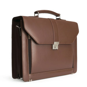 Sacs pour ordinateur portable en cuir véritable à 100 % avec fermeture éclair et poches, très demandés, en vente en ligne - Product Image 3
