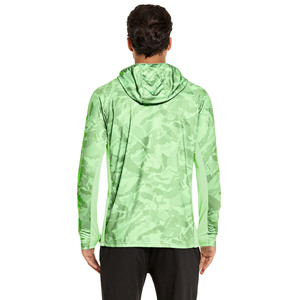 Sudadera con capucha para hombre, de manga larga, para pesca, con máscara, de material de primera calidad, con protección UV UPF50+, verde, que absorbe la humedad, más vendida. - Product Image 2