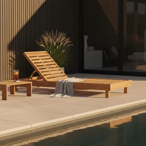 Tumbona para Exteriores Leona Sun, Muebles de Jardín de Teca Indonesia de Primera Calidad para Venta al por Mayor Internacional y Distribución de Exportación - Product Image 3