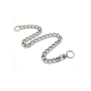 Verchromte Hundeleine aus Metall, robuste Haustierleine, stark rostbeständig, glänzende Oberfläche für große und mittelgroße Hunde - Product Image 6