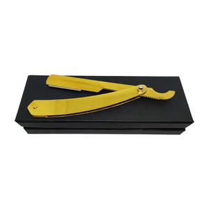 Nueva Llegada: Navaja de Barbero de Acero Inoxidable Negro con Mango de Plástico Sólido Sostenible, Profesional y Segura, con Cuchillas de un Solo Filo - Product Image 3