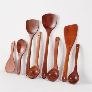 Juego de utensilios de cocina de madera de primera calidad, accesorios de cocina de diseño moderno, juegos de espátulas de madera natural. - Product Image 2