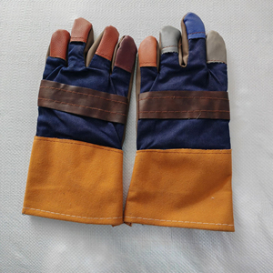 Vantrex Heat Resistant Leather Work Gloves ANSI Cut Level 1 Breathable Cotton <b>Safety</b> - Product Image 3