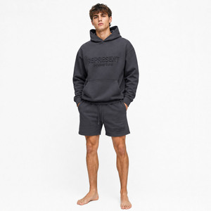 Heavyweight French Terry <b>Hoodie</b> <b>and</b> <b>Shorts</b> <b>Set</b> Custom Logo Casual Sportswear Wholesale Supplier - Product Image 1