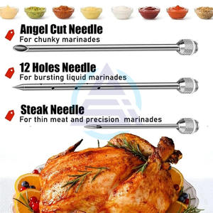 Kit d'injecteur d'assaisonnement pour viande, injecteurs de marinade pour dinde, seringue de cuisson en acier inoxydable avec 3 aiguilles - Product Image 5