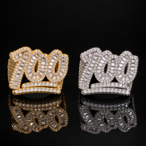Bague personnalisée pour homme avec numéro, en argent 925, sertie de moissanite, style hip-hop de luxe, bijoux personnalisés - Product Image 5
