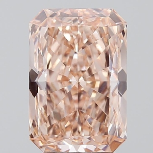 2.97ct Radiant Cut Lab Grown Diamond Fancy Intense <b>Pink</b> Orange VS1 IGI Certified CVD Loose Diamond Wholesale for Jewelry Making - Product Image 1