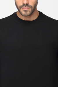 Sweat-shirt uni pour homme 100% coton molletonné - Product Image 3