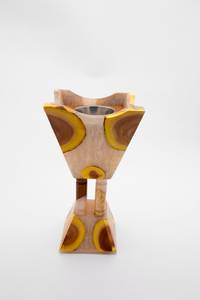 FAIZA CRAFT Elegante Quemador de Incienso de Resina Transparente y Madera de Sándalo y Acacia, Cámara de Humo para Aromaterapia en Interiores del Hogar - Product Image 2